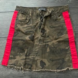 Camo shirt with red stripe